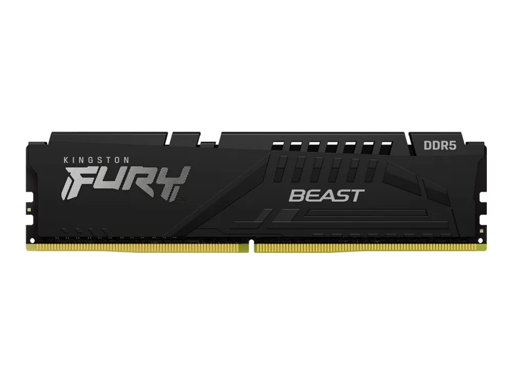Kingston FURY Beast - DDR5 - modul - 32 GB - DIMM 288-PIN - 6400 MHz / PC5-51200 - CL32 - 1.4 V - ikke bufferet - on-die ECC - sort