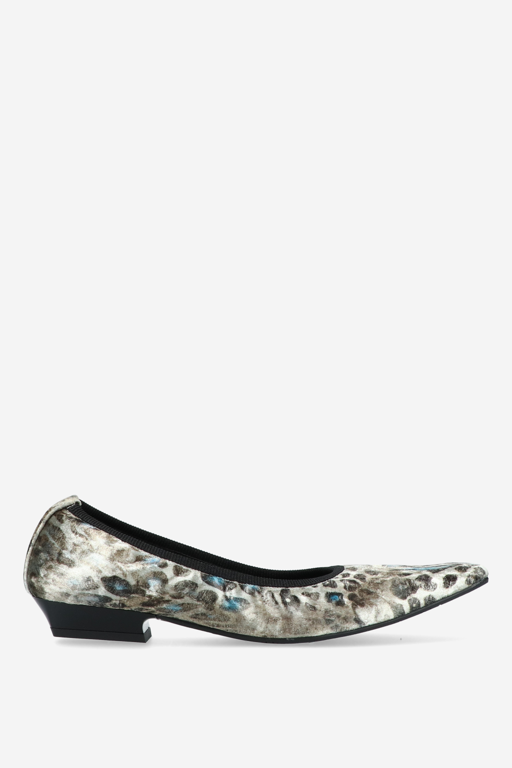 Velvet printed ballerinas