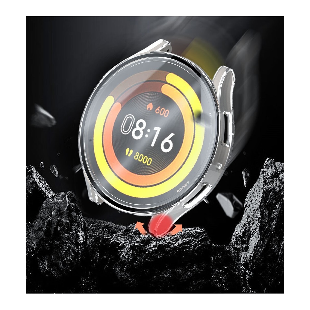 Smart klokkedeksel med skjermbeskytter til Samsung Galaxy Watch 6 Sølv 40 mm