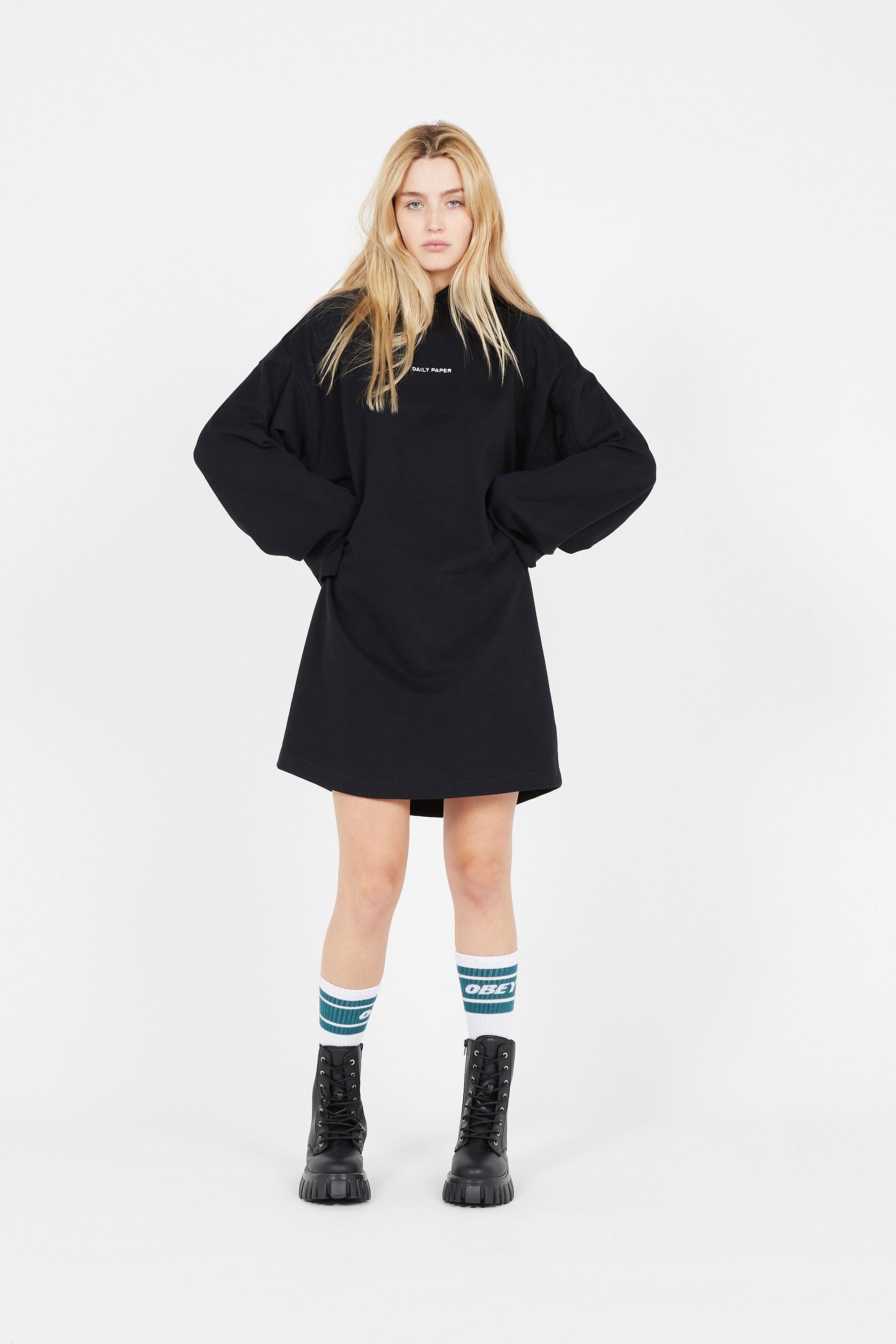 Daily Paper Robe sweat liwaza hoodie dress Noir