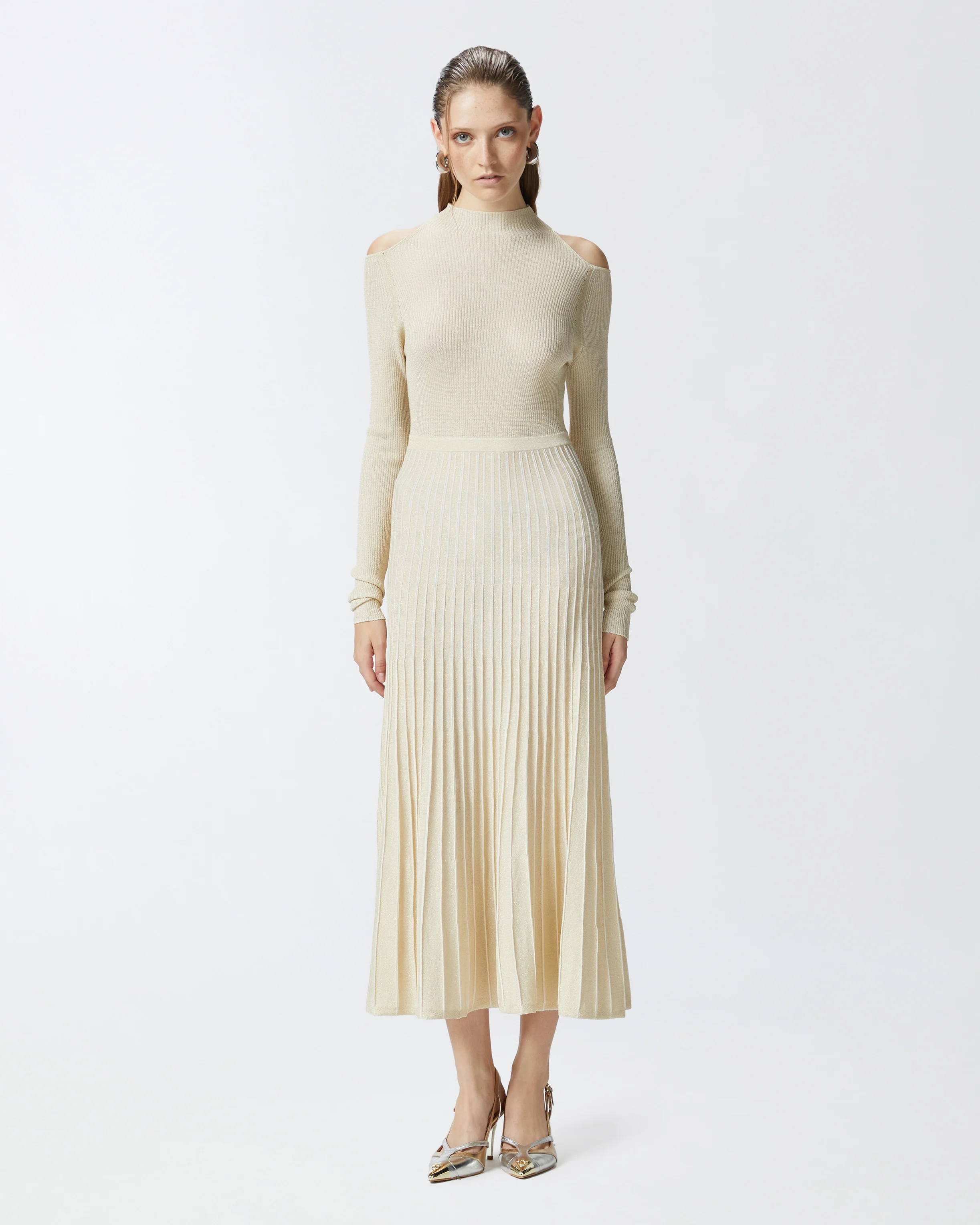 Robe à épaules dénudées | Blanc