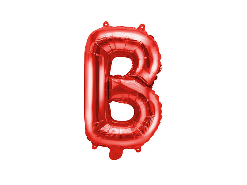 Folie Ballon Letter B Rood Leeg 35cm