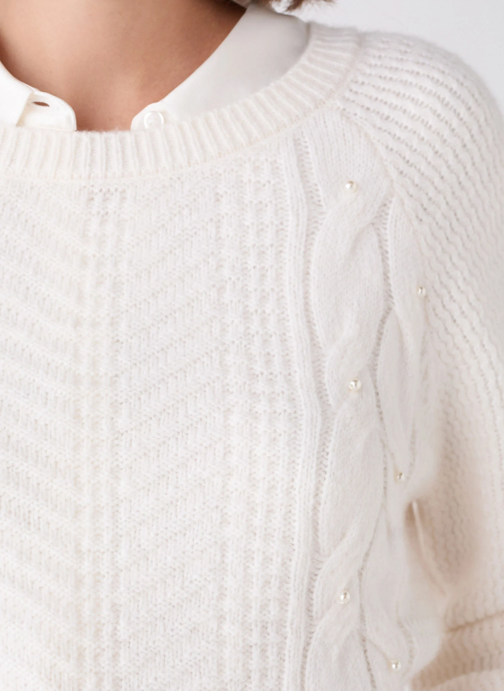 MRONALD - Pull col rond | Blanc
