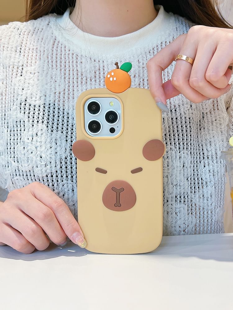 Edgin - Capybara telefoonhoesje - iPhone 16 Pro Max / 16 Pro / 16 / iPhone 15 Pro Max / 15 Pro / 15 Plus / 15 / 14 Pro Max / 14 Pro / 14 Plus / 14 / 13 Pro Max / 13 Pro / 13 / 13 mini / 12 Pro Max / 12 Pro / 12 / 12 mini / 11 Pro Max / 11 Pro / 11