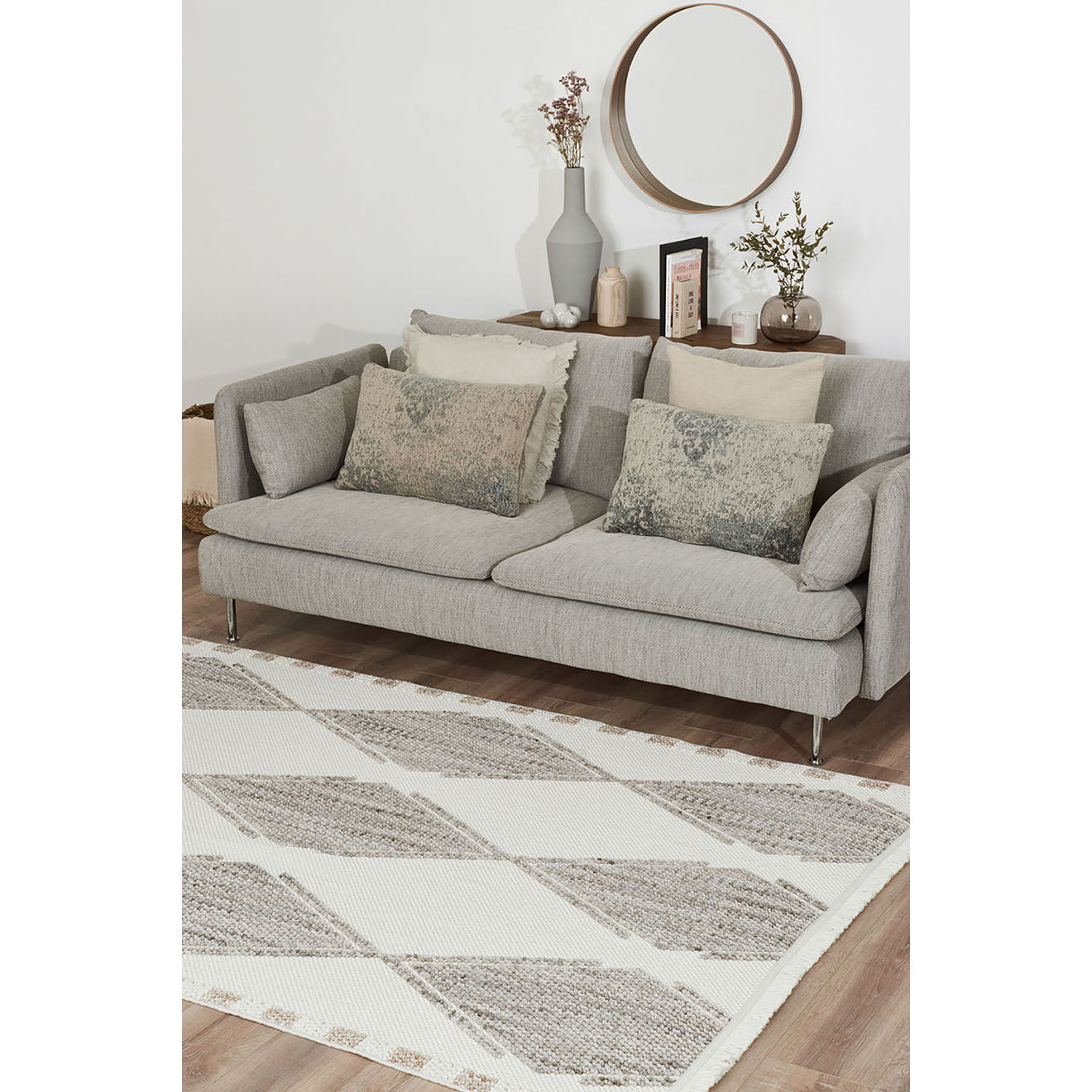 Nazar Rugs Tapis Bali 730 crème - 80x150 cm