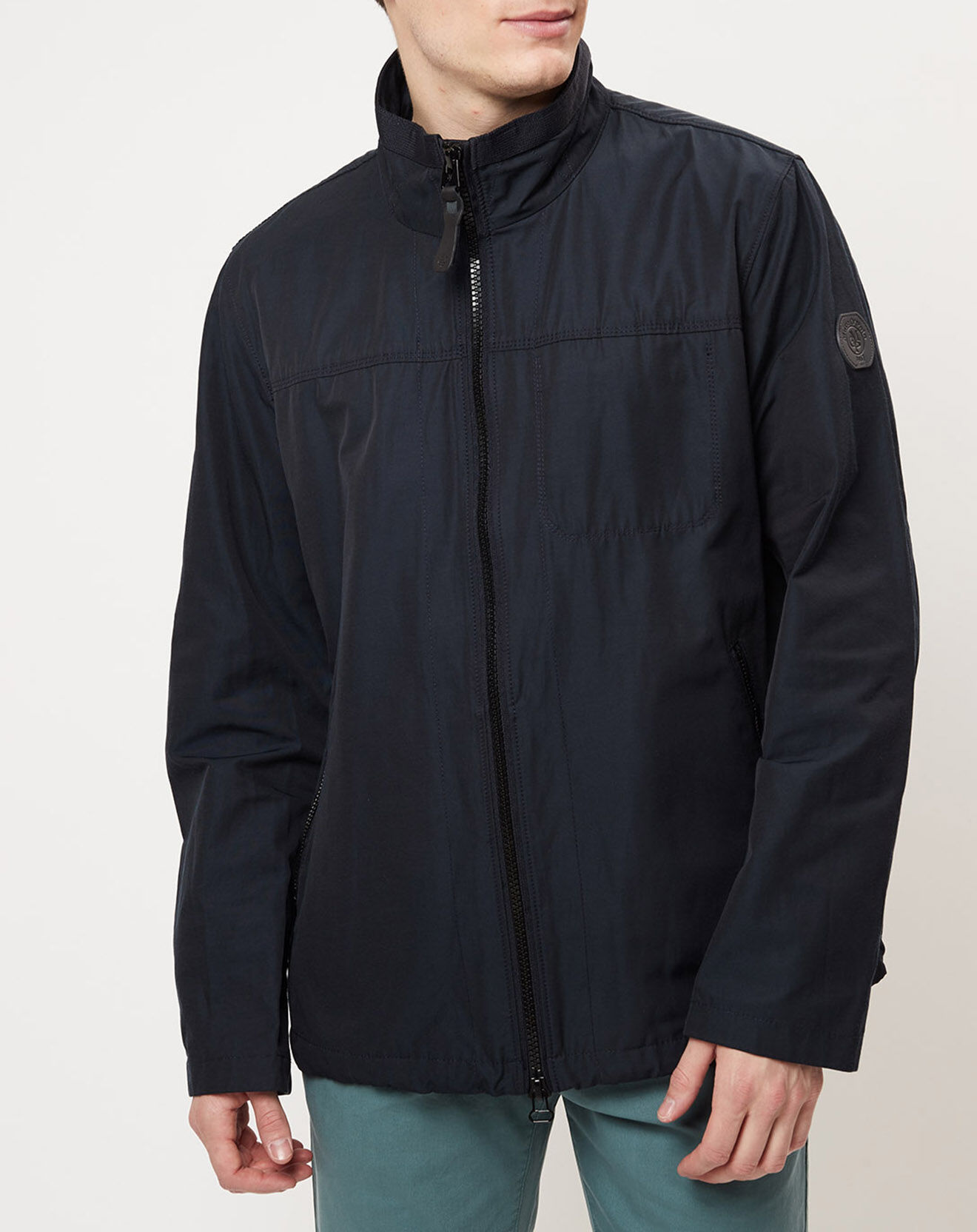 Marc O'Polo Blouson en coton et nylon bleu marine