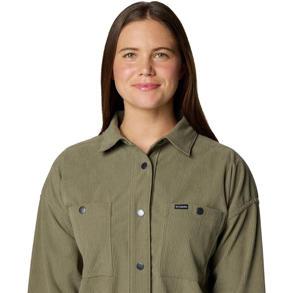 Columbia Blue Point Creek™ Cord Hemd Damen stone green