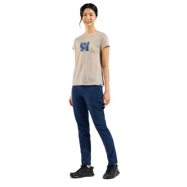 T-shirt randonnée ODLO W ASCENT PW 130 SUNSET CREW NECK S/S SILVER CLOUD MELANGE