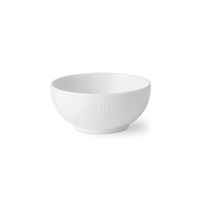 Royal Copenhagen  Hvid Riflet skål - 24 cl.