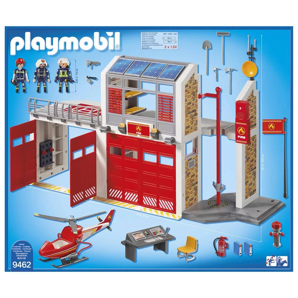 CASERNE DE POMPIERS ET HELICOPTERE - 9462