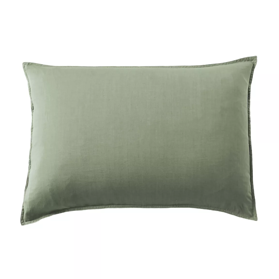 Taie d'oreiller rectangulaire lyocell Tencel™ lavé (50 x 70 cm) Olivia Vert romarin