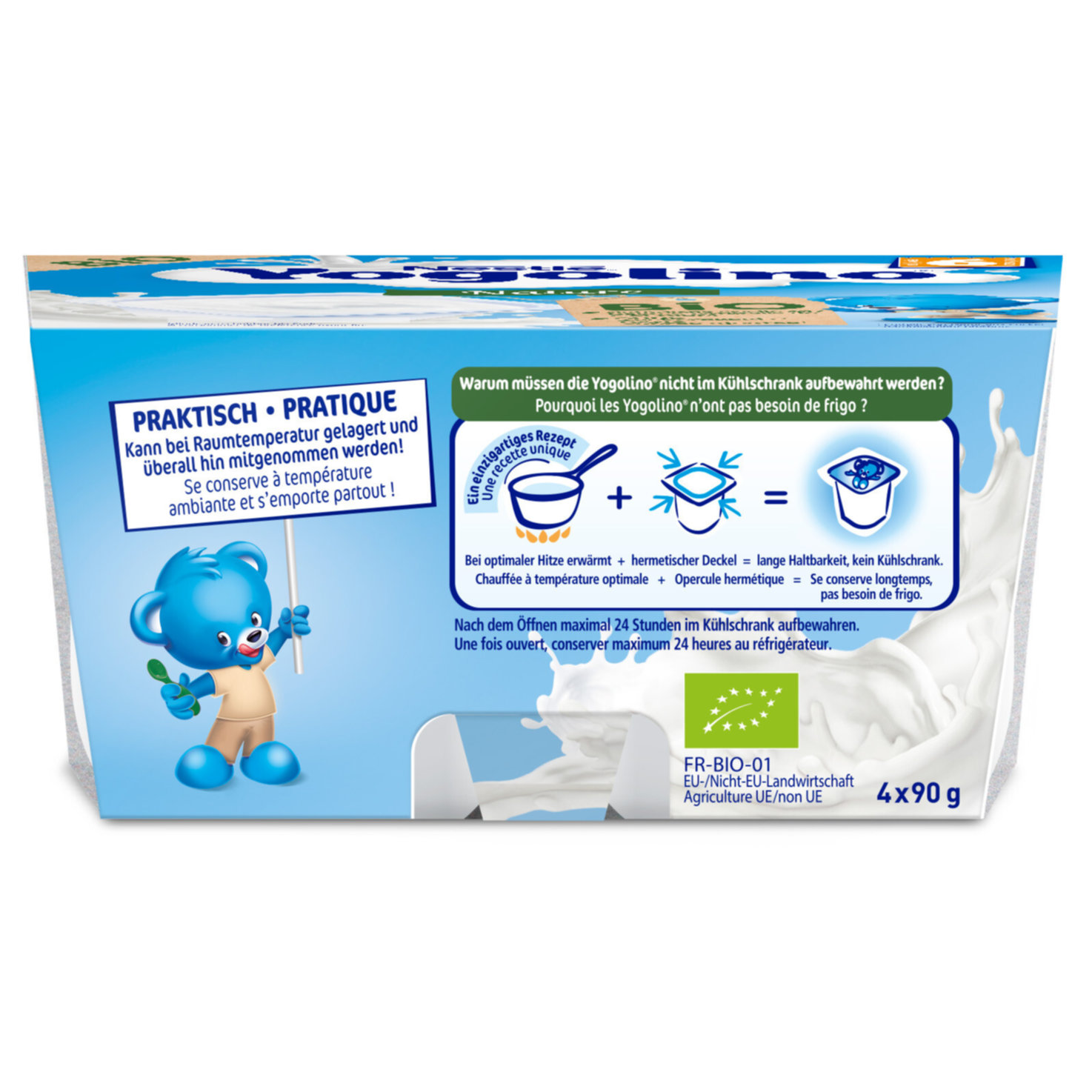 Nestlé Yogolino Bio Nature 4x90g 6+ Monate