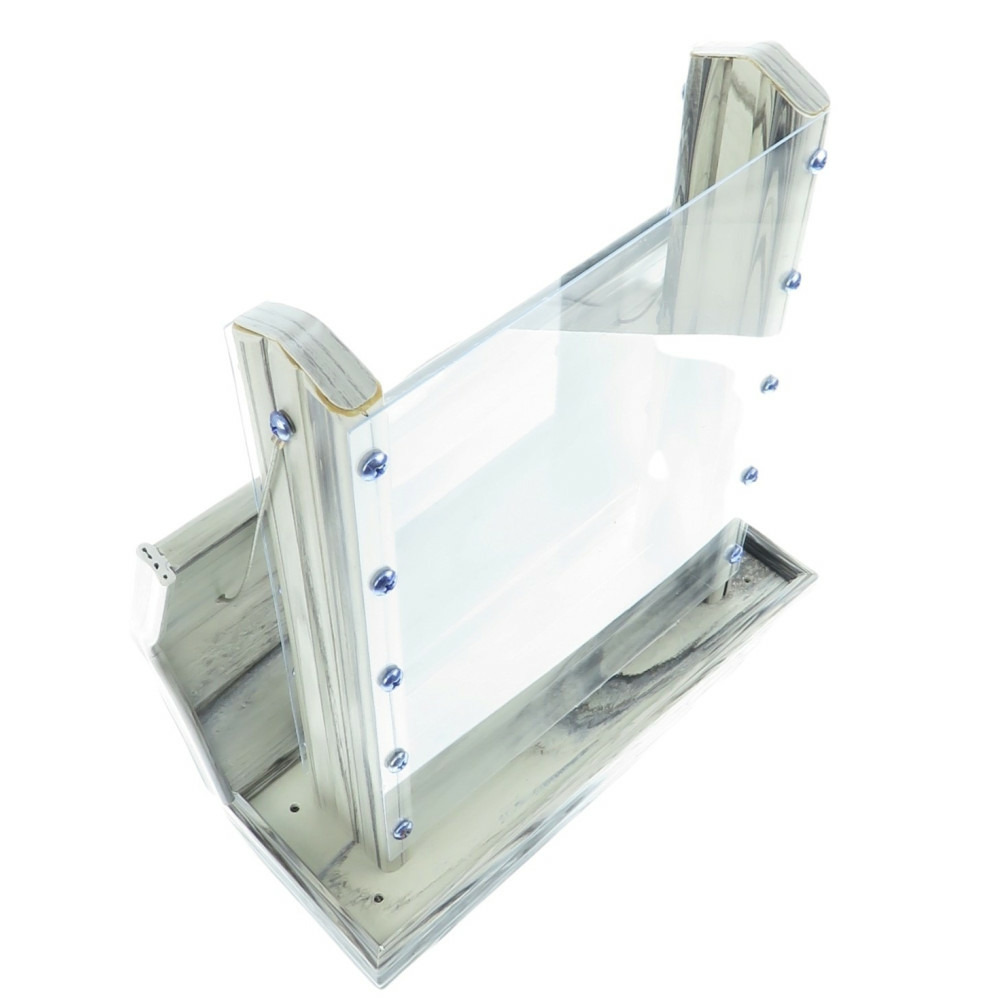 Mangeoire silo pour graines, gris blanc transparent, pour oiseaux