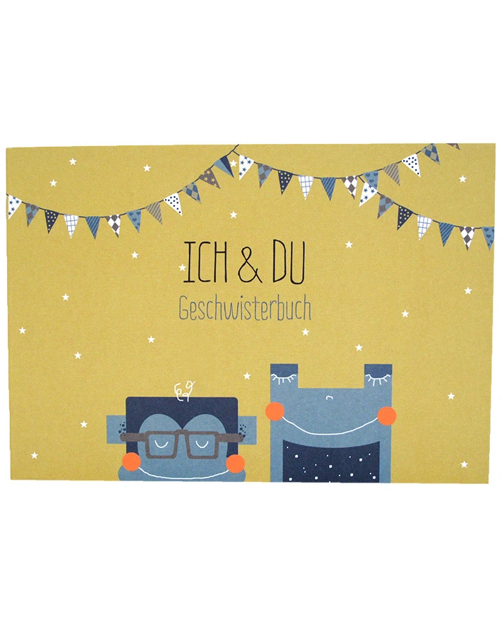 Geschwisterbuch ICH & DU A5 in bunt