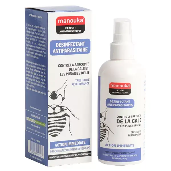 Spray desinfetante e antiparasitário Manouka 200ml