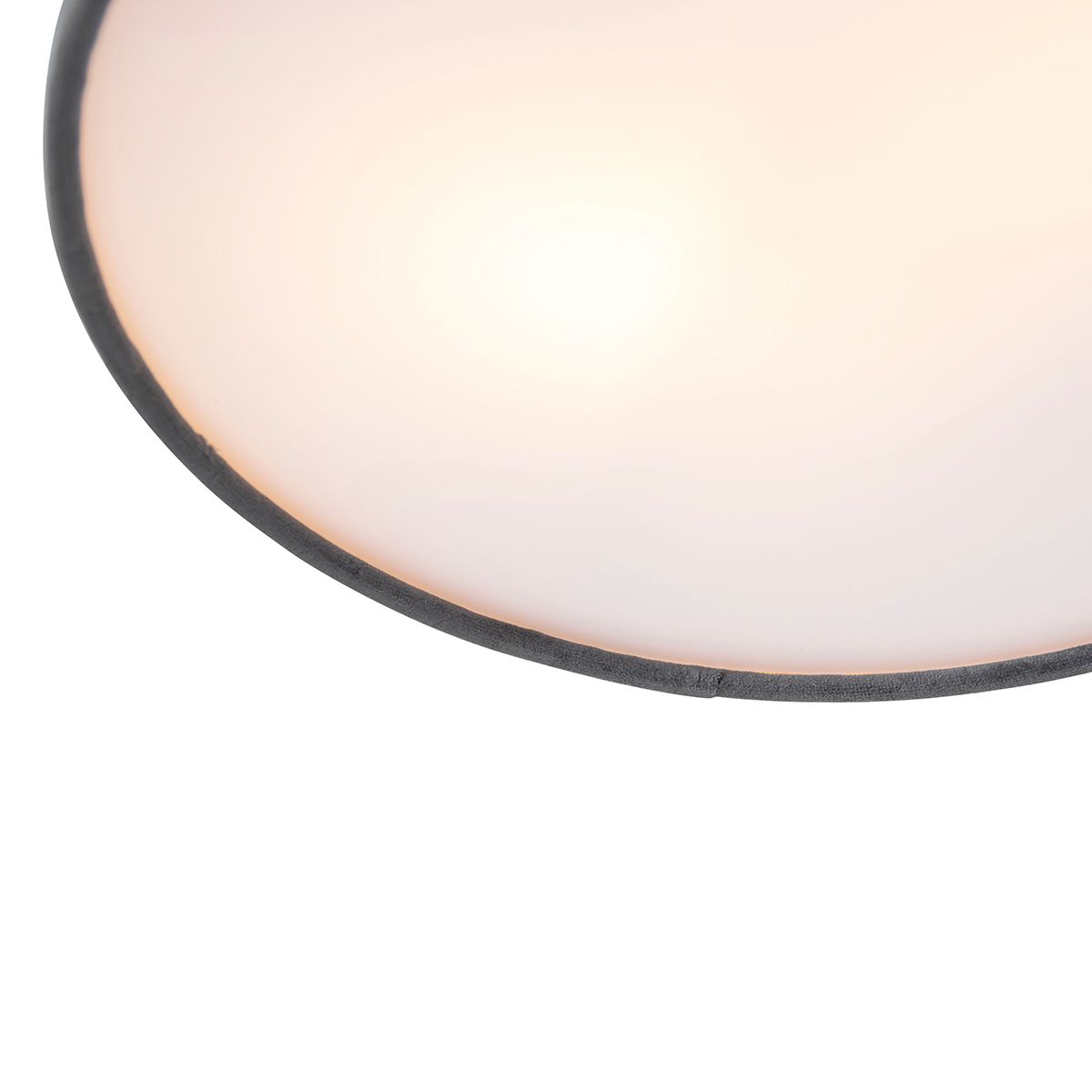 Moderne plafondlamp grijs 30 cm met gouden binnenkant - Drum