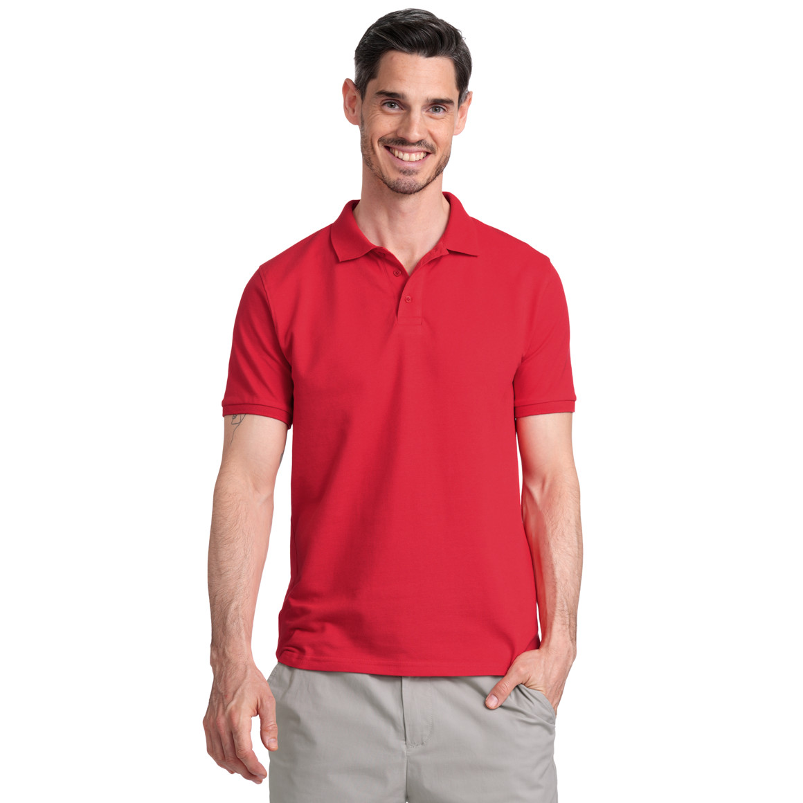 VanVaan Herren Poloshirt in Piqué-Qualität rot