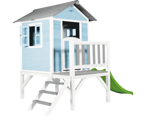 Sunny Lodge XL houten speelhuis, blauw en wit