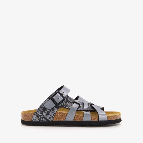 Hush Puppies dames bio slippers grijs met print