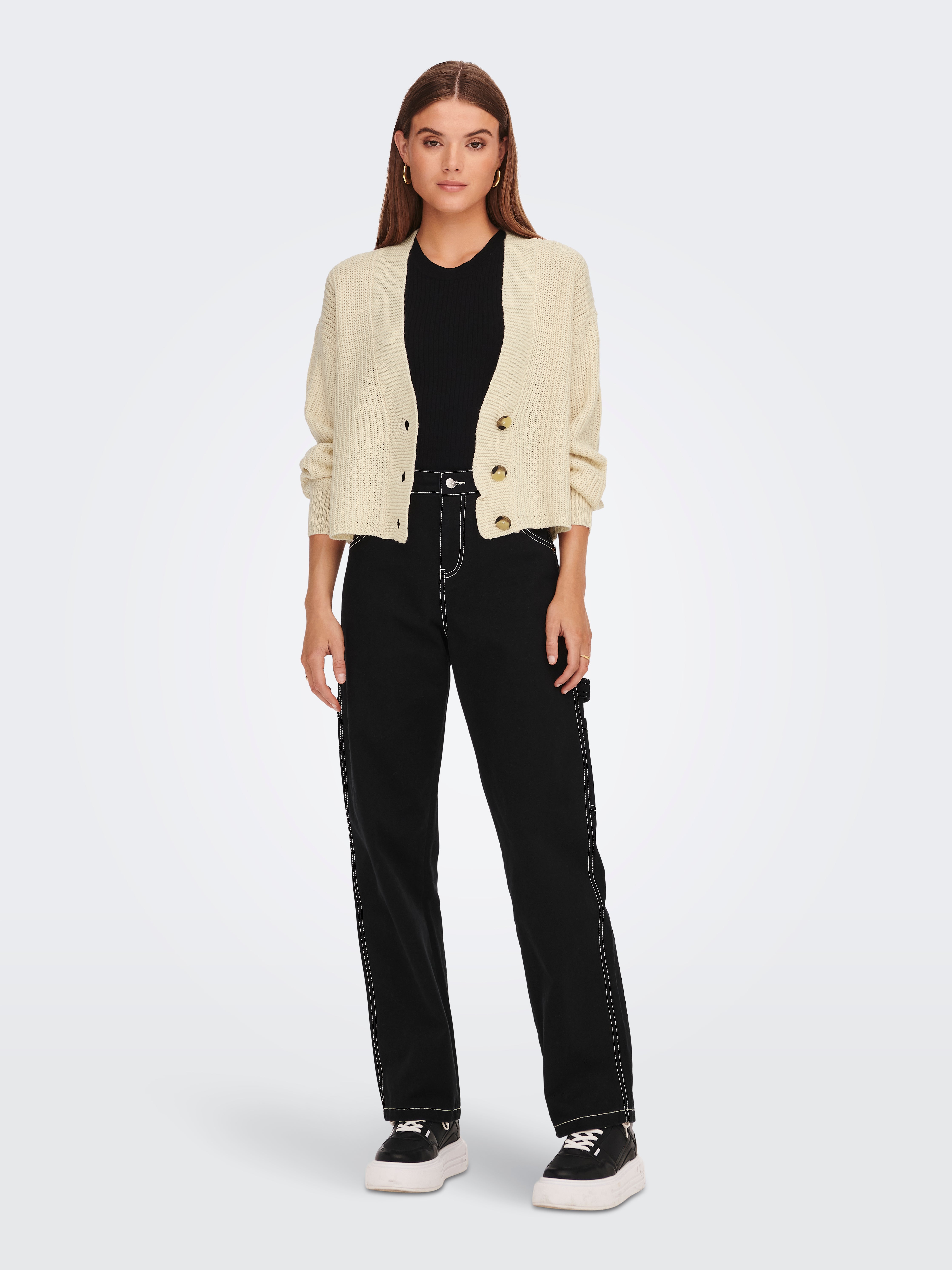 ONLKAROL Strickjacke Oatmeal