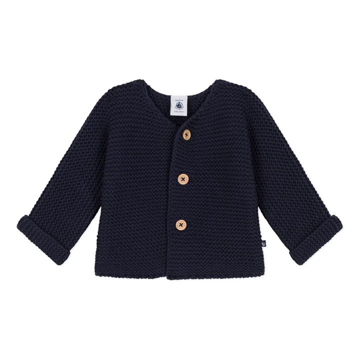Petit Bateau Cardigan Lafa Point Mousse | Bleu marine
