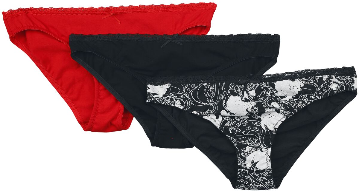 Lot de 3 culotte avec pieuvre | Gothicana by EMP Panty