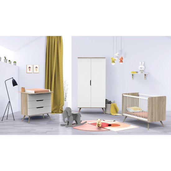 Sixties Commode 3 tiroirs   Blanc        de               Sauthon Baby's Sweet Home
