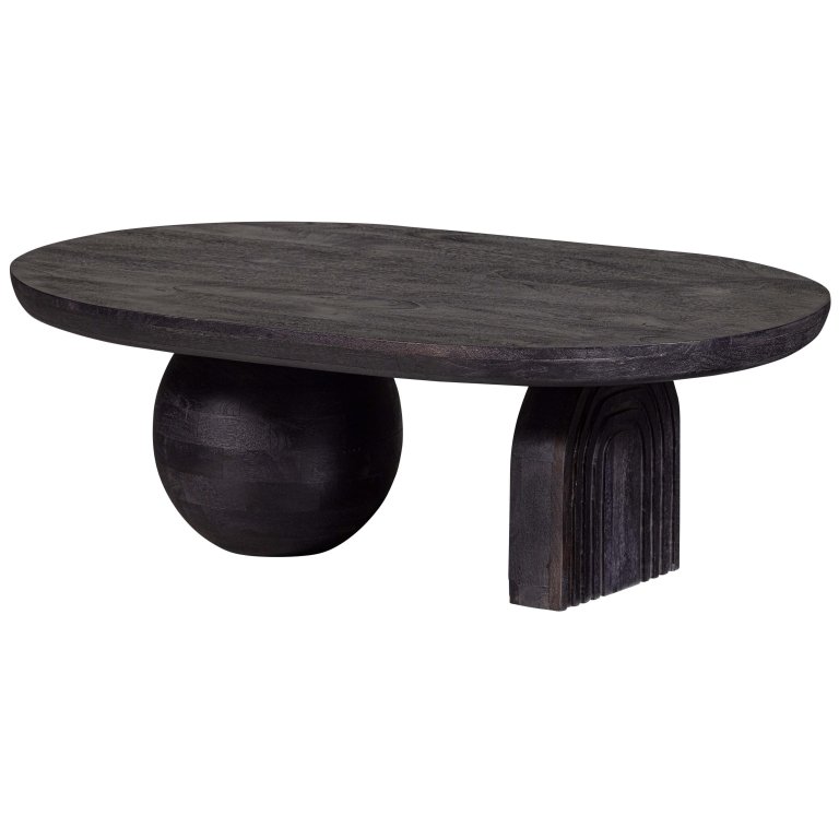 WOOOD Steppe salontafel mangohout zwart