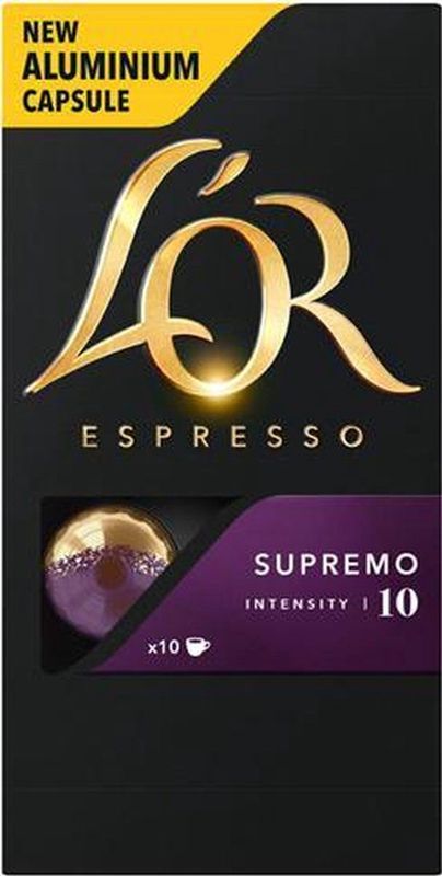 L'OR Espresso Supremo Koffiecups - Intensiteit 10/12 - 10 x 10 capsules