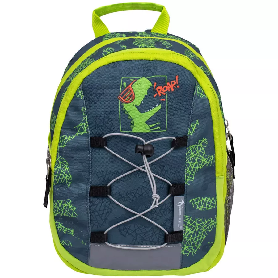Belmil Kindergartenrucksack Mini Kiddy Kindergartenrucksack für 1-3 Jährige Kinder mit Brustgurt Roaar