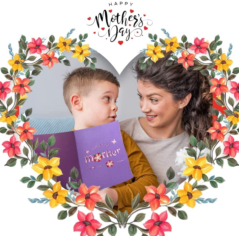 Muttertags Glückwunschkarte Pop-Up Doppelkarte   Umschlag - Love You Mother
