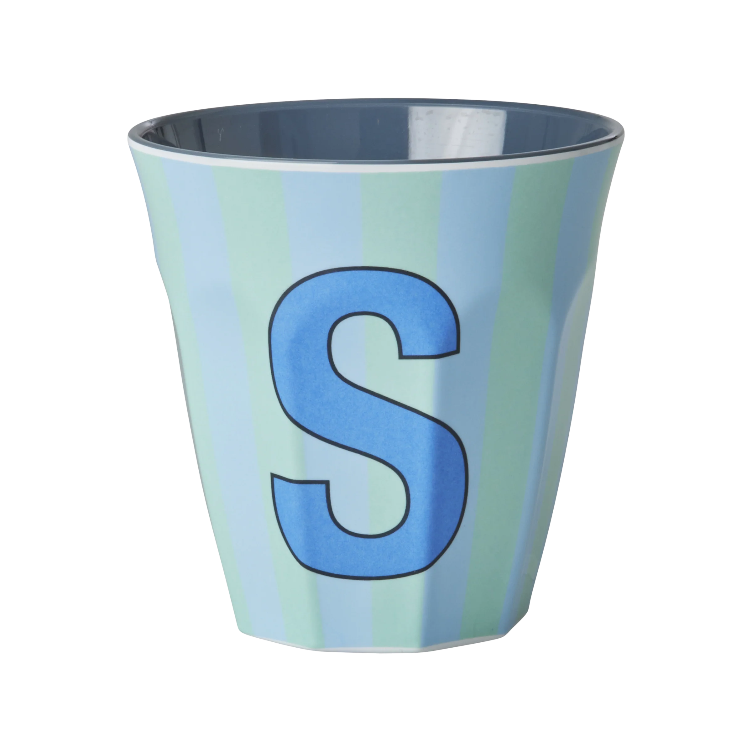 RICE  Melamine Alfabet kop, blå mix - 250 ml.