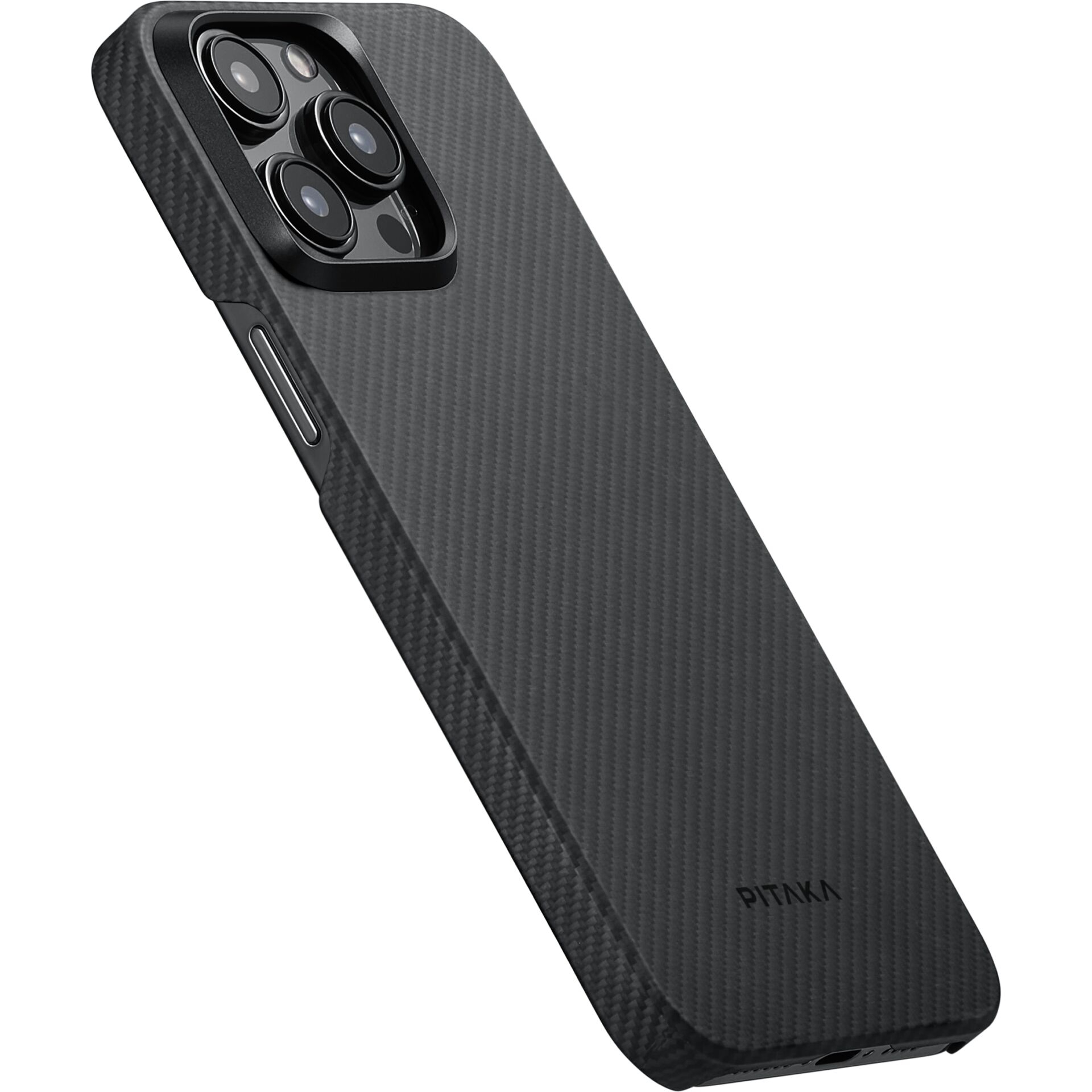 iPhone 15 Pro MagEZ MagSafe Case Aramid Schutzhülle (KI1501PA) - Schwarz / Grau (Carbon)