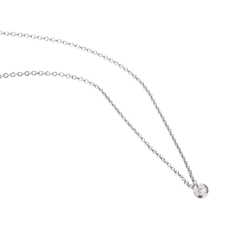Collier Argent Blanc Constantin Oxyde De Zirconium
