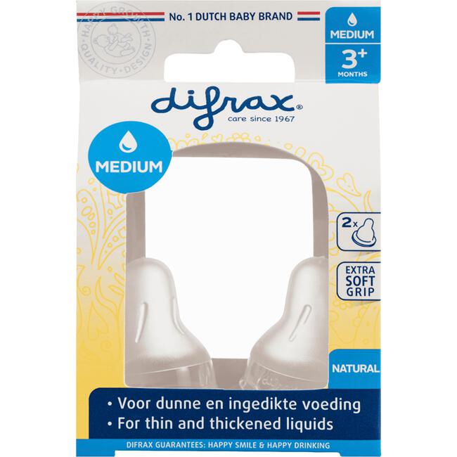 Difrax Flesspeen Natural Medium 3+ Maanden