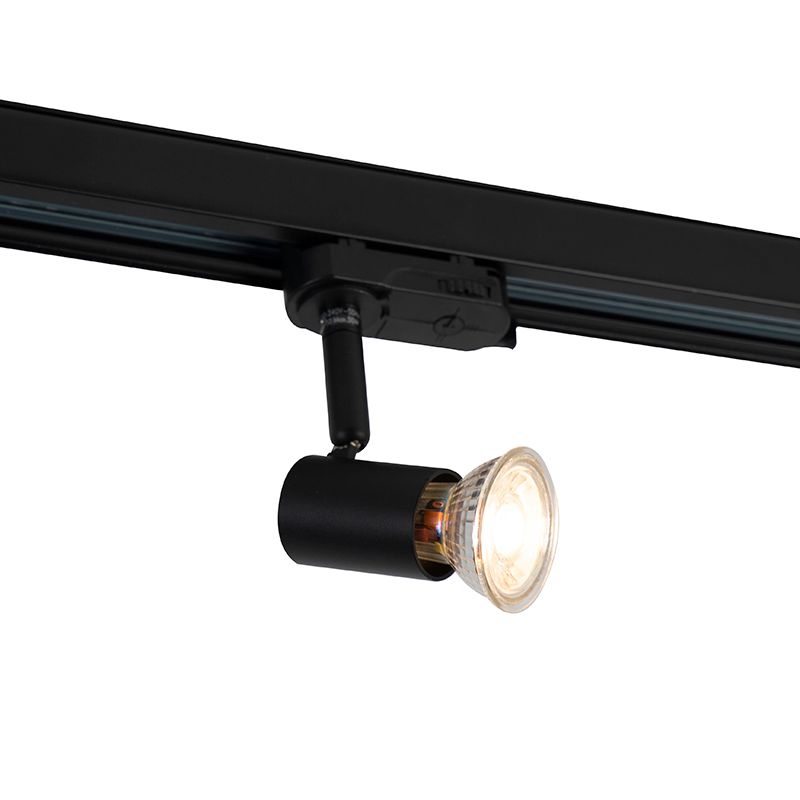 Railspot zwart voor 3-fase rail GU10 50mm - 3-Phase Jeany