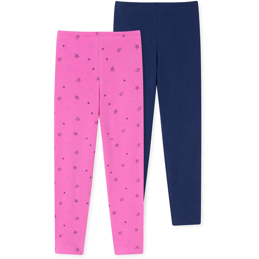Schiesser Leggings 955 Organic Cotton dunkelblau, pink