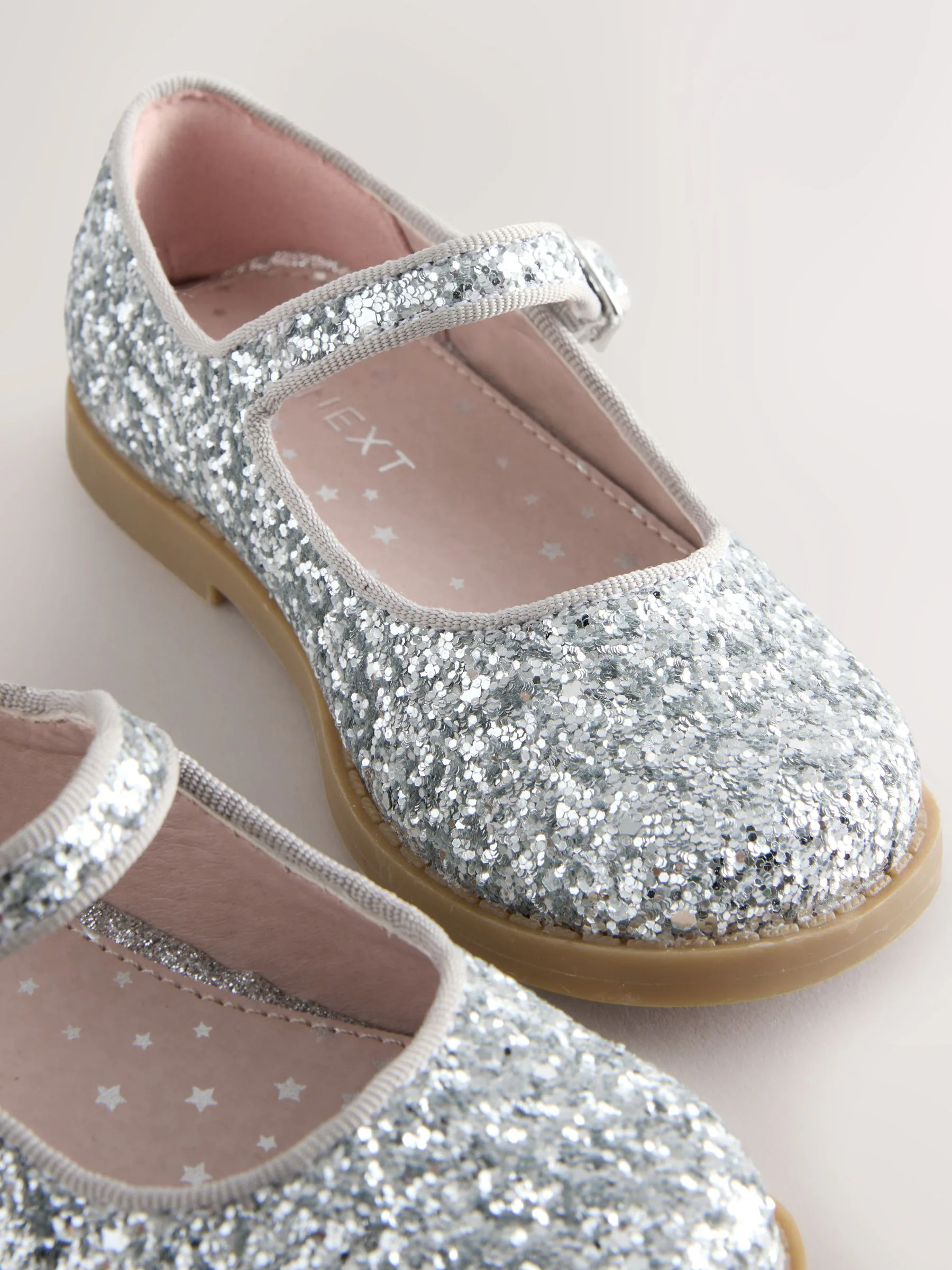 Zilverglitter - Mary Jane-schoenen