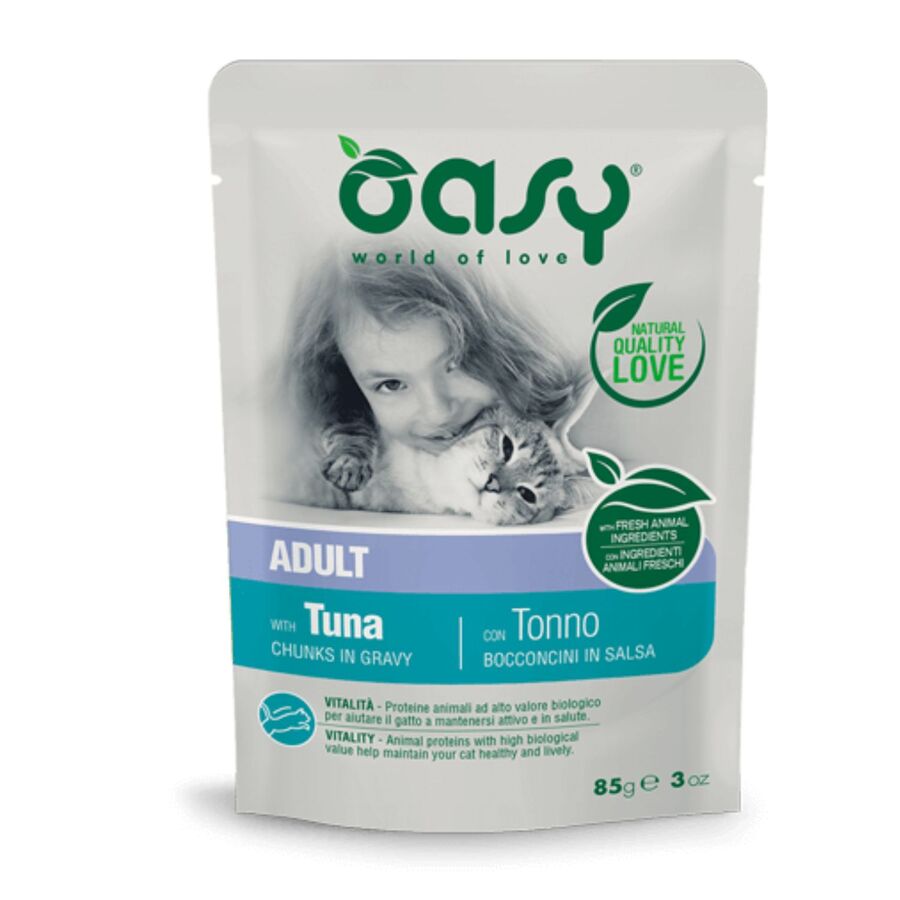 OASY CAT CHUNKS MOLHO DE ATUM PARA ADULTOS 85G