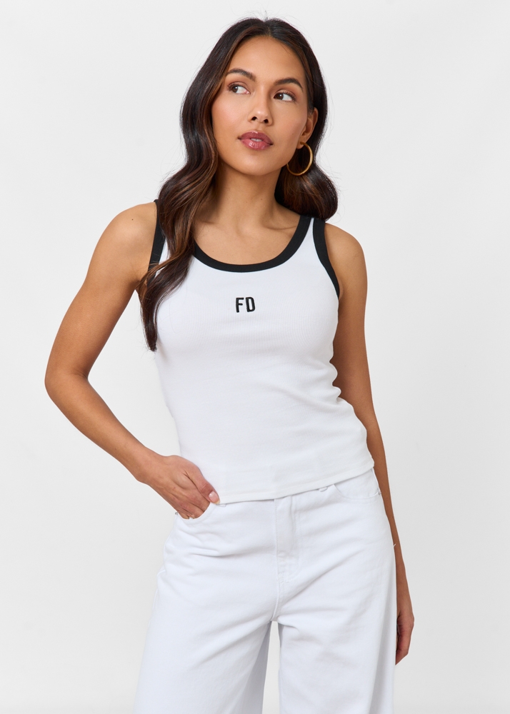 FD contrast tanktop wit