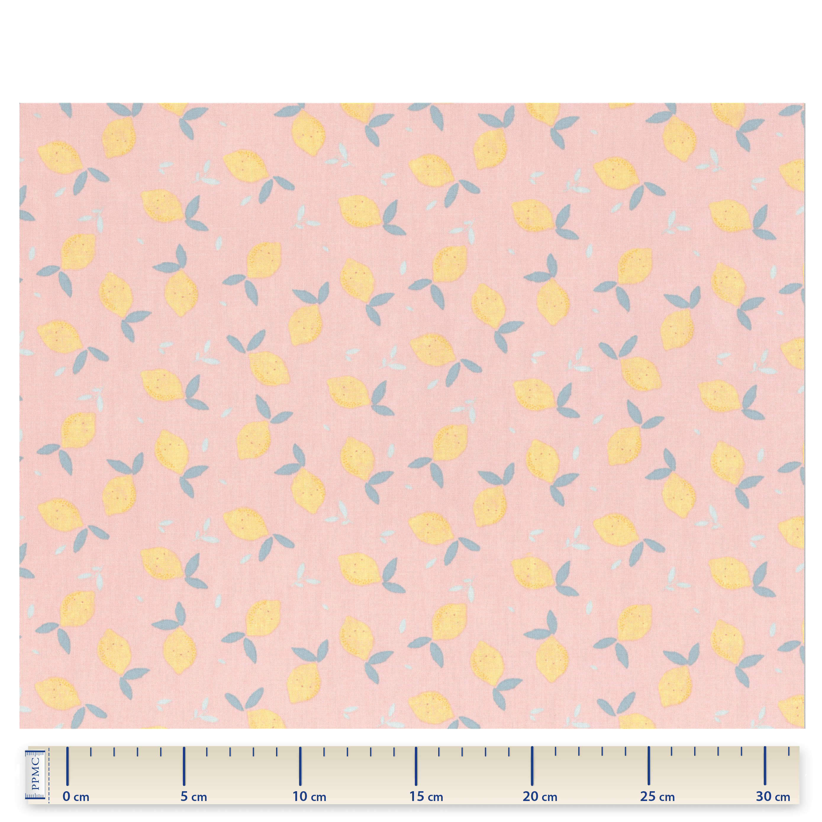 Tissu Coton Au Mètre Citron Jaune Rose Ex1057