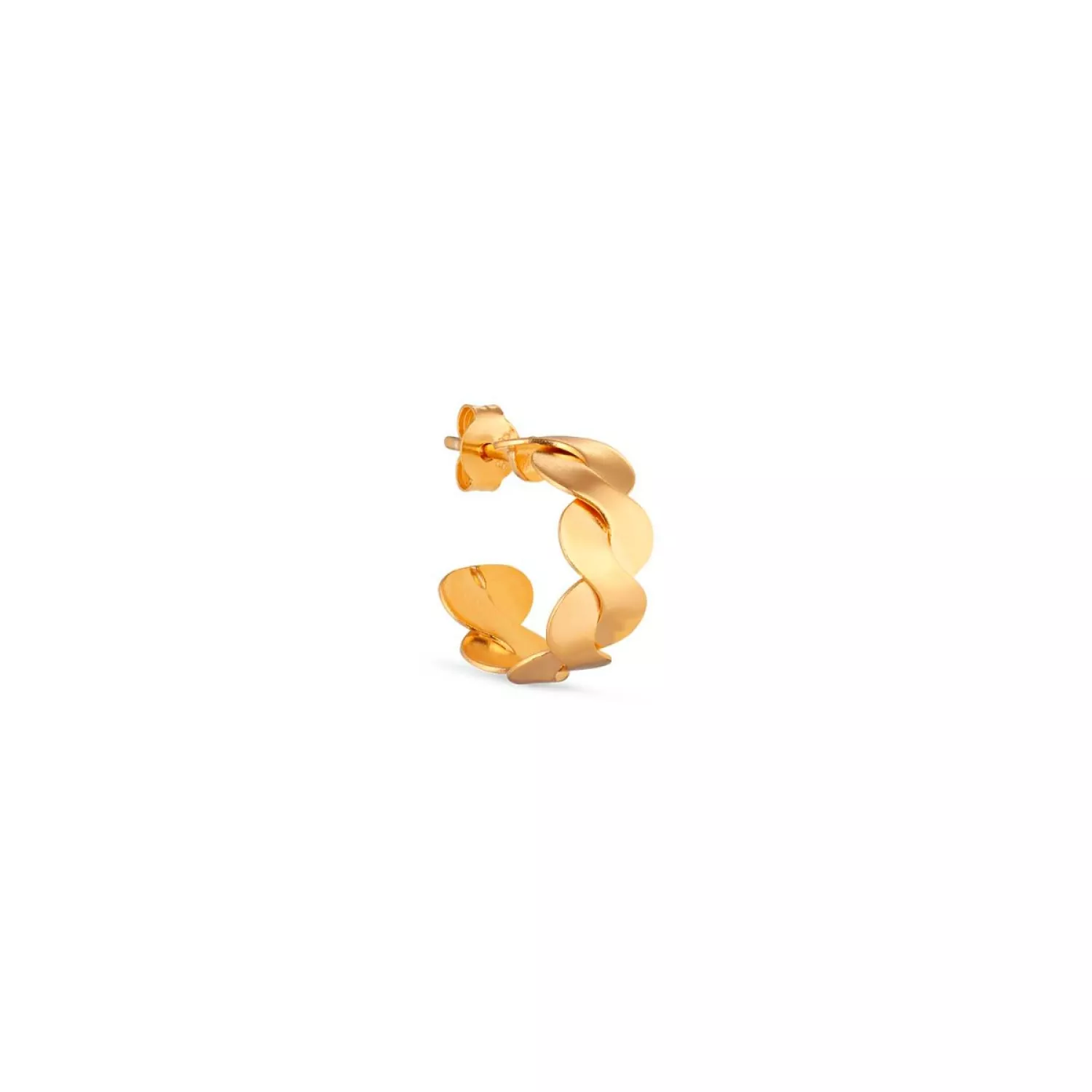 Jane Kønig Small Wavy Hoop Ørering Single 18 kt. Forgyldt Sølv SWH-AW22-G