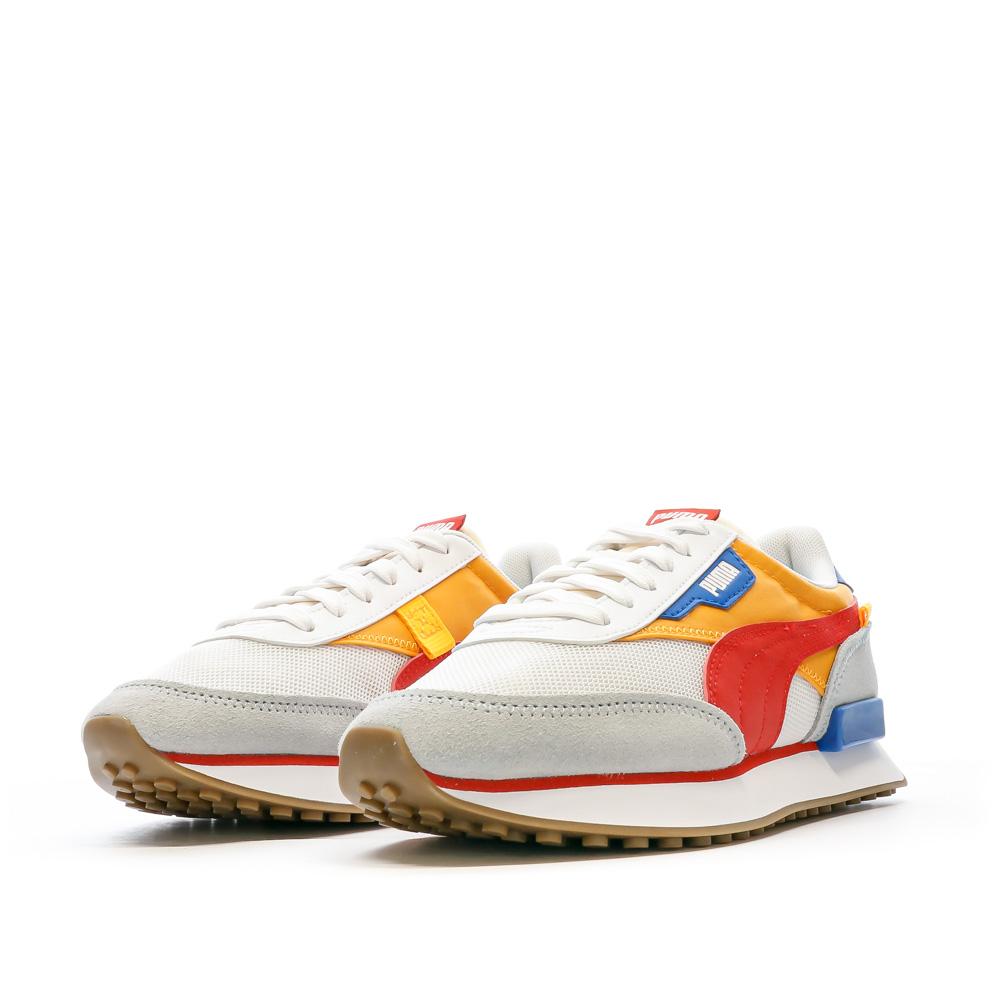 Puma Baskets Blanches/Grises/Rouges Enfant Puma Future Rider