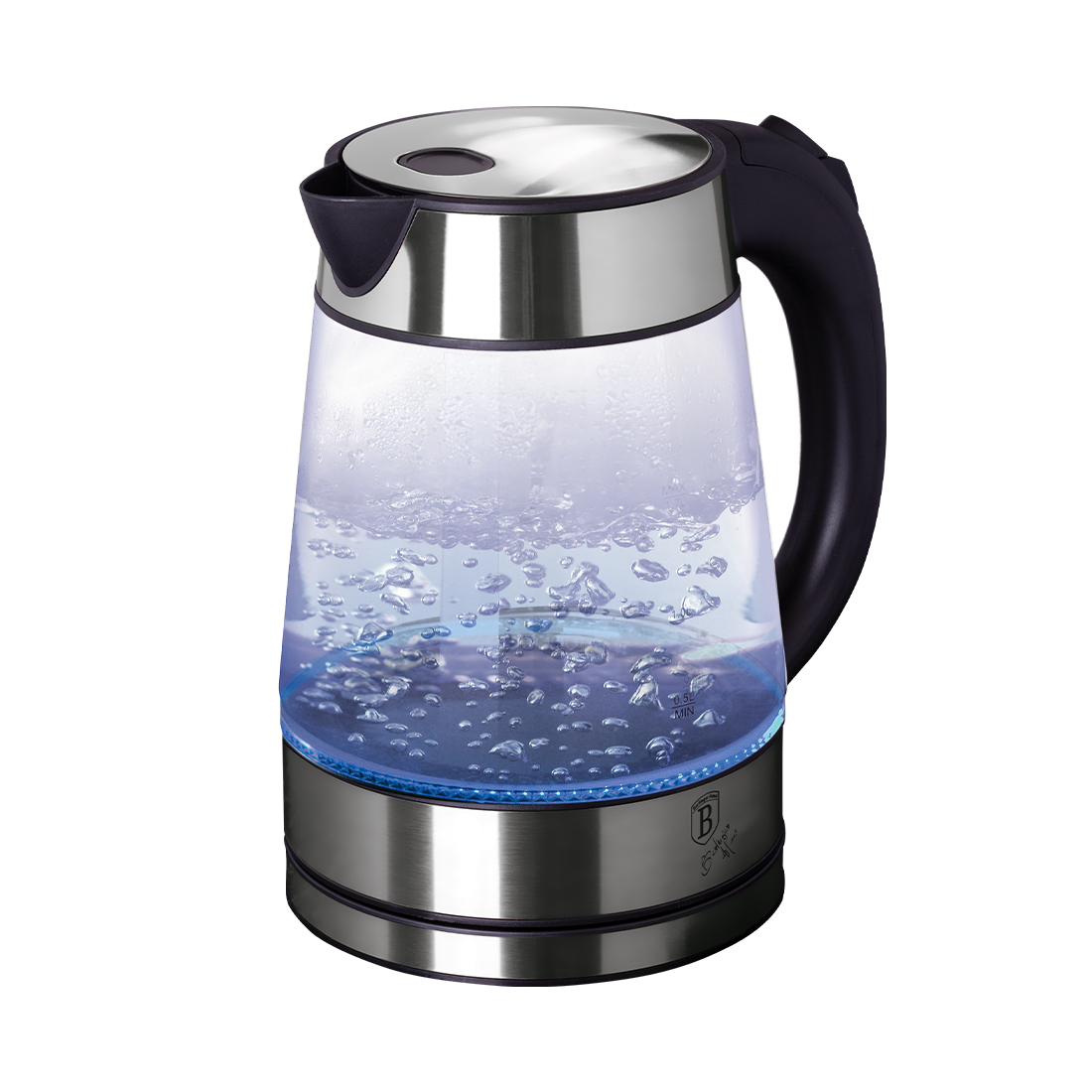 Berlinger Haus Wasserkocher Glas 1.7 Liter Chromstahl