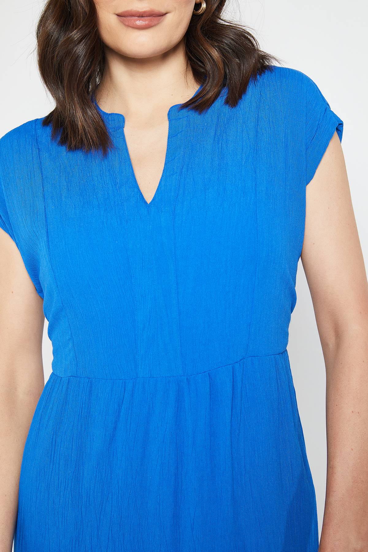 Wallis Robe Longue Sans Col En Gaze De Coton