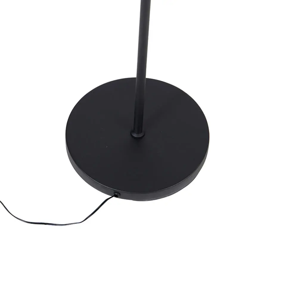 Qazqa vloerlampen bumu zwart geïntegreerde led
