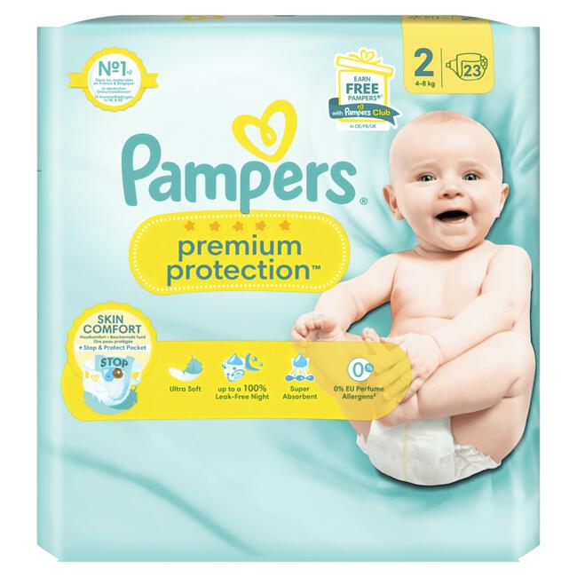 Pampers Premium Protection Luiers Maat 2 4-8 KG 23 stuks