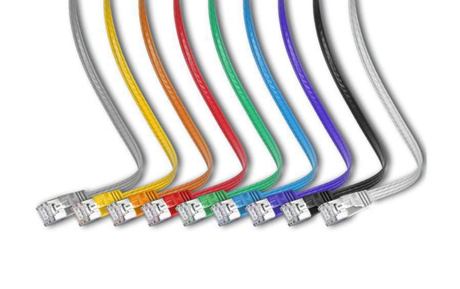 Slimpatchkabel RJ-45 - RJ-45, Cat 6, STP, 5 m, SchwarzGeschirmtes Twisted-Pair-Kabel (STP) mit Klinkenschutz