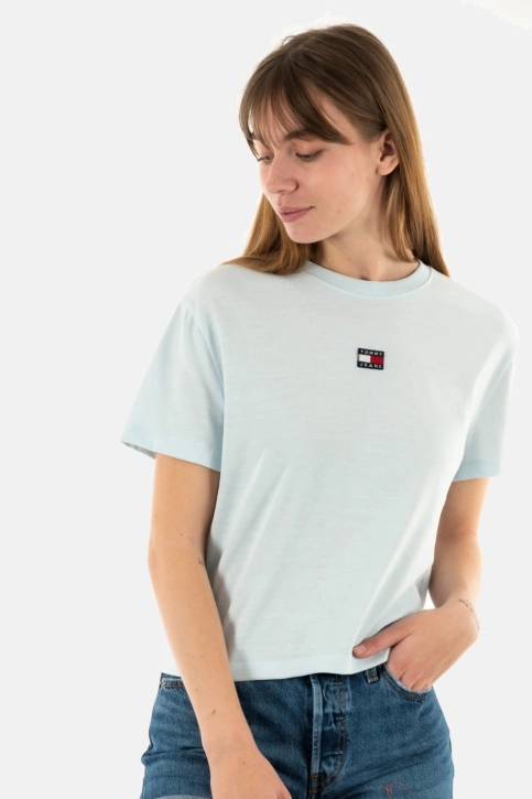 tee shirt tommy jeans dw0dw15640 cyo shimmering blue