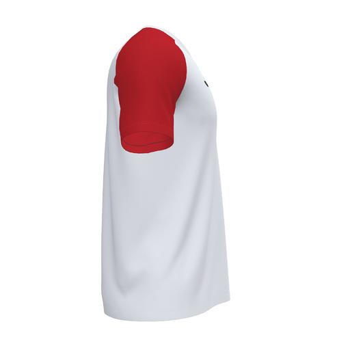 Camiseta Joma Academy IV de manga curta branca e vermelha